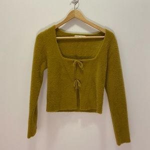 Oak + Fort Cropped Fuzzy Sweater